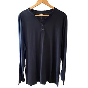 Old Navy Black Henley Black Long Sleeve Shirt NWT Size XXL